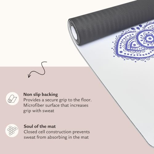 Shakti Warrior TPE Yoga Mat - Artist Designed, Premium eco friendly mats, Non Slip, Non toxic, Great For Regular & Hot Yog...