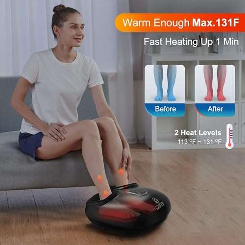 COMFIER Shiatsu Foot Massager with Heat[FSA Eligible HSA],2026 Upgraded Feet Massager Machine for Plantar Fasciitis,Neurop...