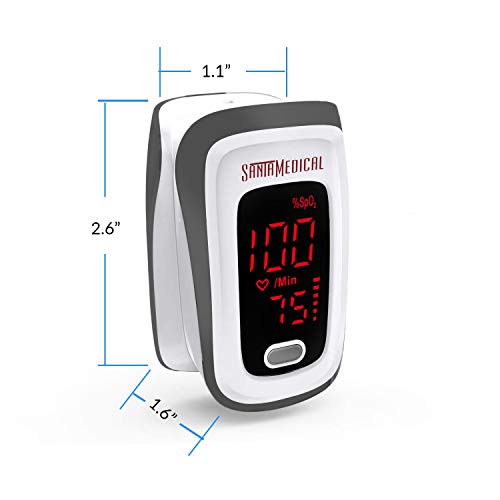 Fingertip Pulse Oximeter, Blood Oxygen Saturation Monitor (SpO2) with Pulse Rate Measurements and Pulse Bar Graph, Portabl...