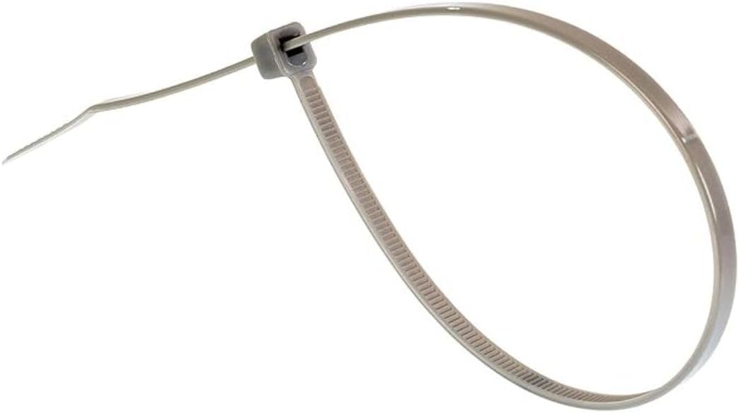 GTSE 6 Inch Silver/Gray Zip Ties, 100 Pack, 40lb Strength, UV Resistant Strong Nylon Grey Cable Ties, Self-Locking 6" Tie Wraps