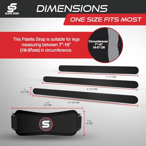 Sleeve Stars Swedish Brand Patellar Tendon Support Strap for Women & Men Effective Osgood Schlatter Knee Brace Youth & Kid...