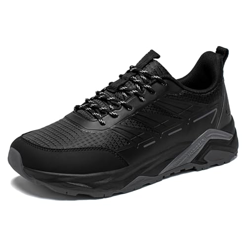 HOBIBEAR Men's Trail Hiking Shoes Wide Fit - Lightweight Low Top Breathable Sneakers for Walking, Trekking & Outdoor Adven...