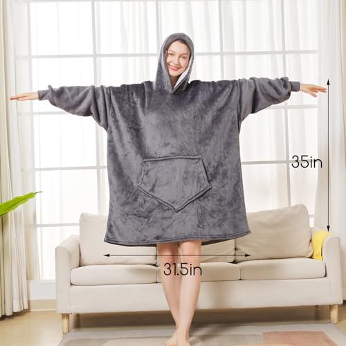 JFUJFU Wearable Blanket Sweatshirt for Women - Oversized Hoodie Pullover, Funny Gift for Sister/Mom/Girlfriend
