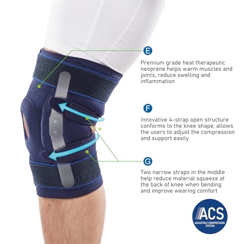 Comforband Adjustable Hinged Knee Brace – Dual Side Hinges for ACL, PCL, MCL Injury Support, Meniscus Tear, Arthritis Pain...