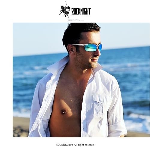 ROCKNIGHT Driving HD Polarized UV400 Protection Ultra light Al-Mg Golf Fishing Outdoor Sunglasses