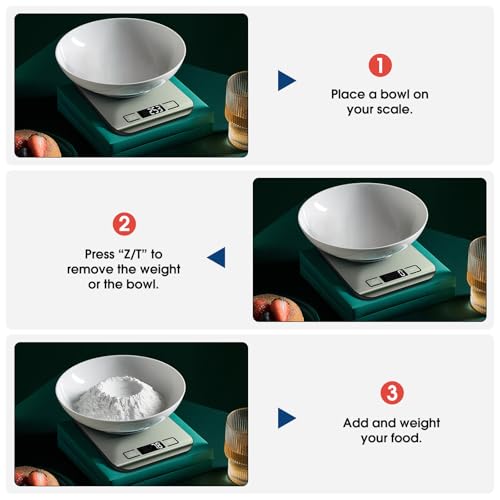 Mik-Nana Food Scale, 22lb Digital Kitchen Scale Weight Grams and Ounces for Baking Cooking Coffee Package Postage, 6 Units...