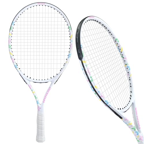 Senston 19" 23" 25" Kids Junior Tennis Racquet for Kids Children Boys Girls Tennis Rackets with Racket Cover