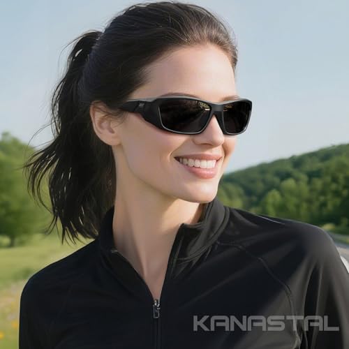 KANASTAL Wrap Around Sunglasses Men Women Polarized UV400 Square Fashion Sports Sun Glasses