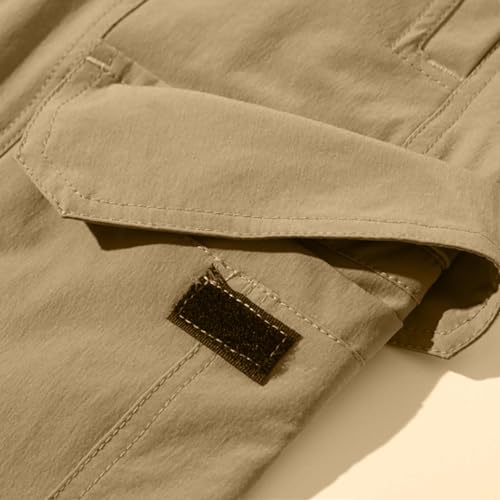 Mens Hiking Pants Outdoor Convertible Waterproof Quick Dry Zip Off Pants Lightweight Fishing Camping Work Outdoor Cargo Pants
