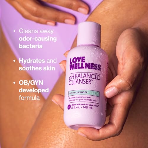 Love Wellness pH Balancing Cleanser | Feminine Vaginal Wash | Fragrance-Free | Vaginal Cleanser for Balanced pH, Intimate ...