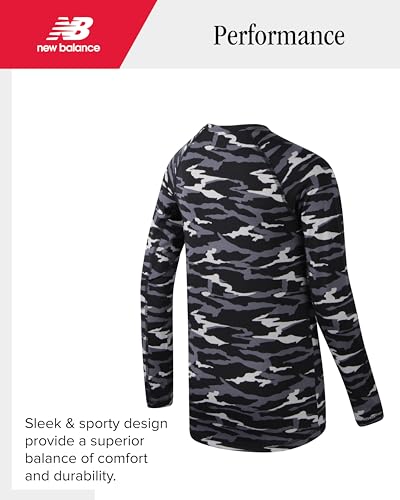 New Balance Boys Base Layer Top - Long Sleeve Insulated Compression Shirts - Thermal Base Layer Kids Youth Undershirt