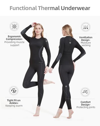 NOOYME Thermal Underwear Base Layer Long Johns for Cold Weather