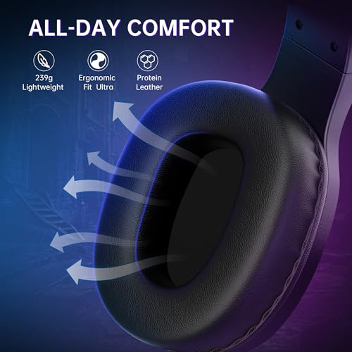 AOC Wireless Gaming Headset Compatible with PS5/4, Nintendo Switch, PC, Bluetooth 5.4 & 2.4GHz Gaming Headphones with Nois...