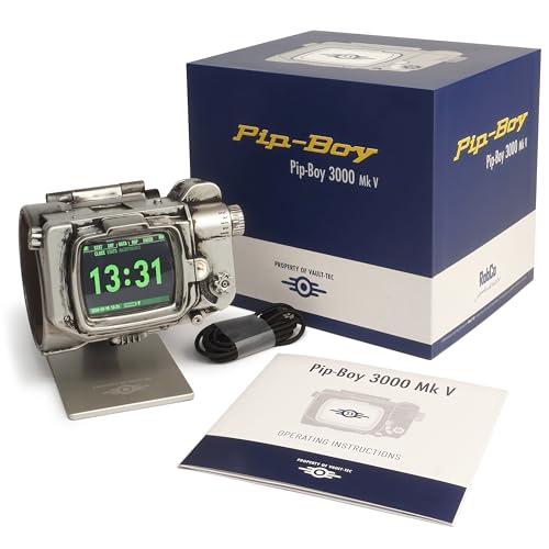 Fallout from The Wand Company: Pip-Boy Life Size Wearable Cosplay die-cast Replica. Memory Foam Cuff, LCD Screen, FM Radi...