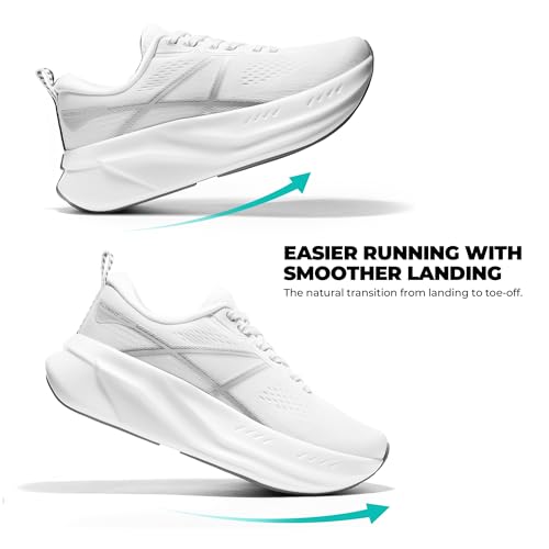 ALLSWIFIT Women's Road Running Shoes Cushion Tennis Shoes Non-Slip Comfortable Lightweight Gym Workout Athletic Arch Suppo...