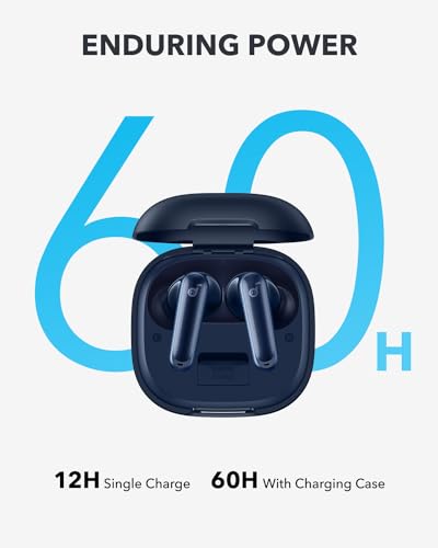 Soundcore P40i by Anker, Noise Cancelling Wireless Earbuds, Adaptive Noise Cancelling to Environments, Heavy Bass, 60H Pla...