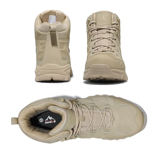 NORTIV 8 Men's Waterproof Hiking Boots Outdoor Mid Trekking Lightweight Mountaineering Shoes Paladin