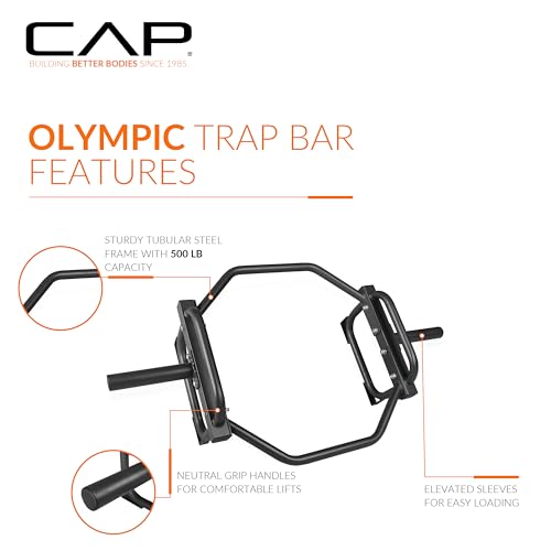 CAP Barbell Olympic Trap Bar and Shrug Bar for Deadlifts