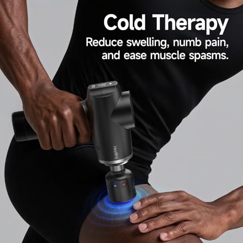 HEYCHY Percussion Massage Gun Deep Tissue with Heat and Cold Head, Portable Handheld Muscle Massager, Percussion Back Body...