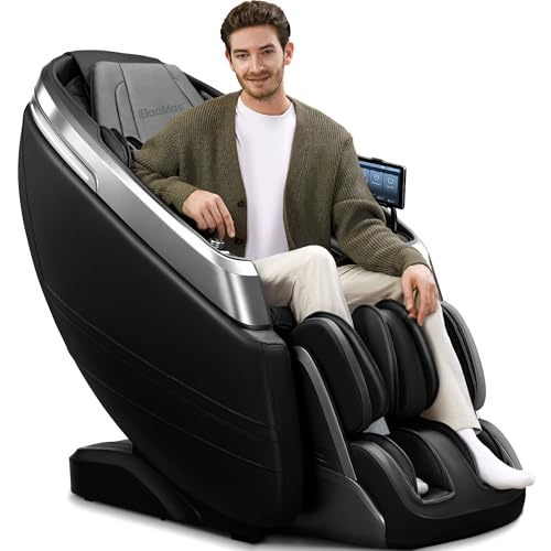 iBooMas 4D Zero Gravity Massage Chair, Shaitsu Massage Chairs with Full Body Airbags,Calf & Foot Rollers,Thai Strech,Touch...
