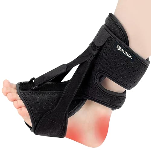 ELESIK Plantar Fasciitis Night Splint and Brace, Upgraded Planters Facetious Relief, Foot Drop and Achilles Tendonitis Rel...
