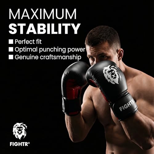 FIGHTR® Boxing Gloves - Maximum Protection & Stability | Boxing Gloves for Boxing, MMA, Muay Thai & Kickboxing | Sizes 8-1...