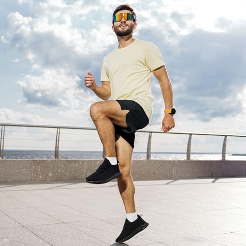 EKRBXA Mens Running Shoes Tennis Shoes Walking Gym Sneakers Lightweight Non Slip Mesh Casual Workout Sneakers