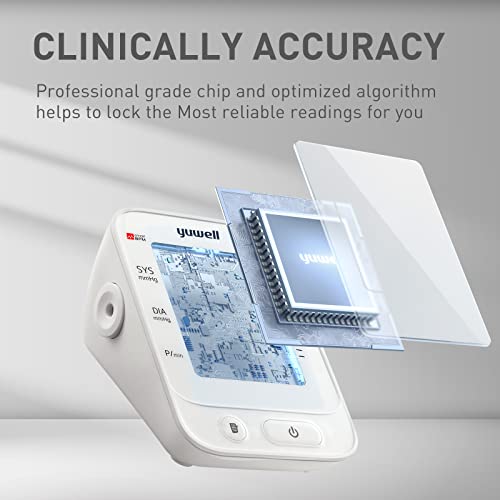 yuwell Blood Pressure Monitor, Large Upper Arm Blood Pressure Cuff, Digital Blood Pressure Machine for Home Use, Large Dis...