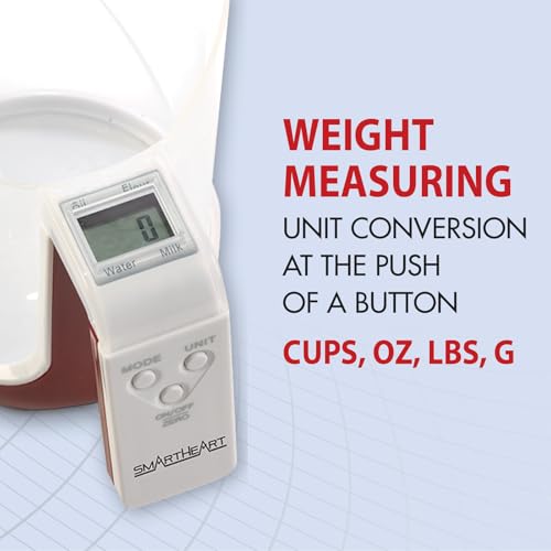 SmartHeart Digital Kitchen Measuring Cup Scale | Accurate Measurements with Cup Or Scale Platform | Unit Conversion Grams,...