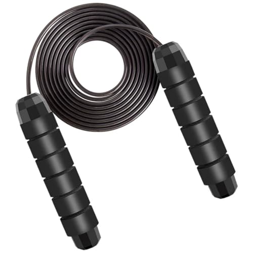 Adjustable Jump Rope for Fitness – Tangle-Free Speed Rope with Comfortable Foam Handles Detachable Metal Bar for Cardio, W...