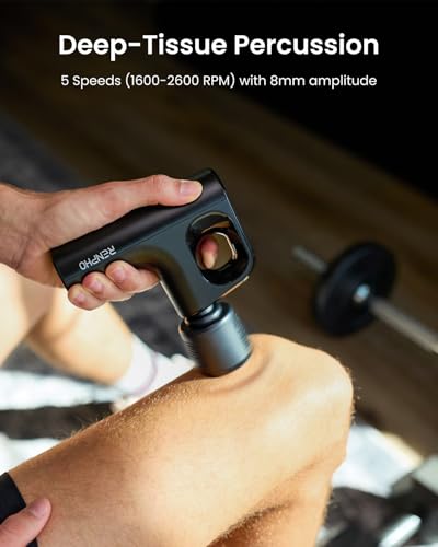 RENPHO Active Mini Thermacool Massage Gun with Heat and Cold, Valentine's Day Gifts, Percussion Deep Tissue Back Massager ...