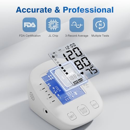 Blood Pressure Monitors for Home use, Automatic Digital BP Machine, Adjustable Upper-Arm Blood Pressure Cuff(8.7'' -16....