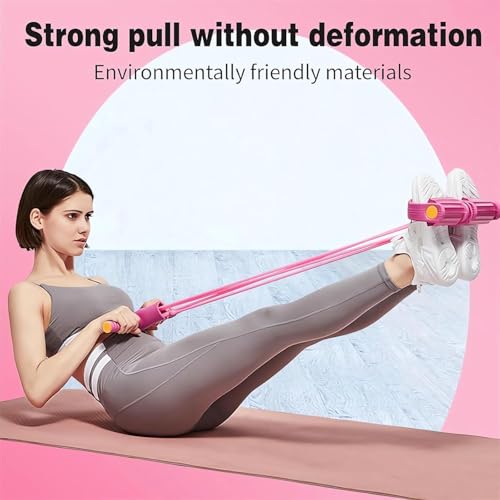 Pedal Resistance Bands with Handles,Upgrade 6-Tubes Manual Tension Training Pedal, Natural Rubber Foot Pedal Resistance Ba...