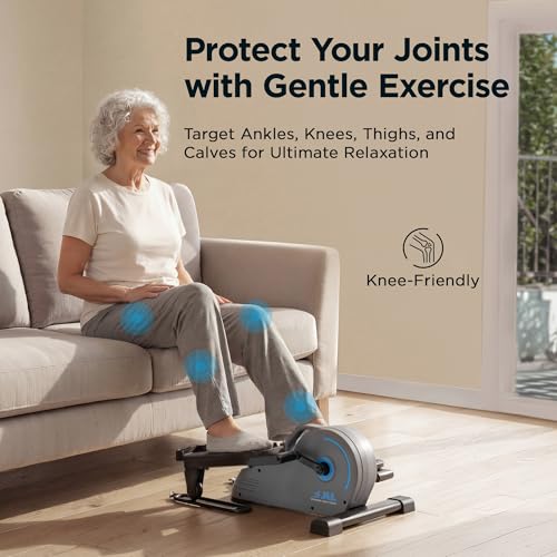 JLL Smart Mini Elliptical – Low-Impact Cardio, Quiet Magnetic Resistance (8 Levels), Compact for Home or Office, LCD Displ...