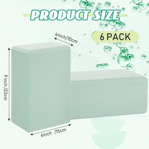 Wettarn 6 Pack Yoga Blocks 9 x 6 x 4 Inch Eva Foam Lightweight Non Slip Yoga Props for Yoga Pilates Stretching Meditation