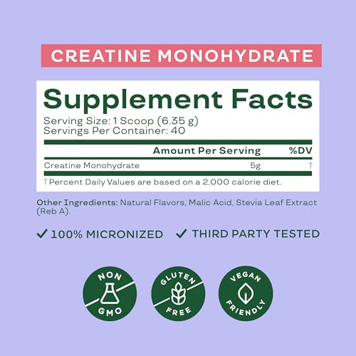 Bloom Nutrition Creatine Monohydrate Powder, 5g Micronized Creatine per Serving, Supports Muscle Recovery, Strength, Endur...