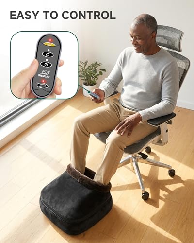 Snailax 2-in-1 Shiatsu Foot and Back Massager with Heat - Kneading Foot Warmer, Electric Feet Massage, Massagers for Back,...