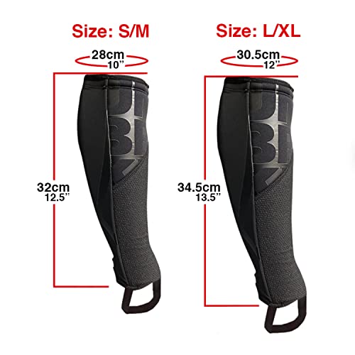 Unbrokenshop.com UNBROKENSHOP Shin Sleeves Pro Black 7mm Neoprene, Weightlifting, Deadlift, Rope Climb, Box Jumps for Men ...