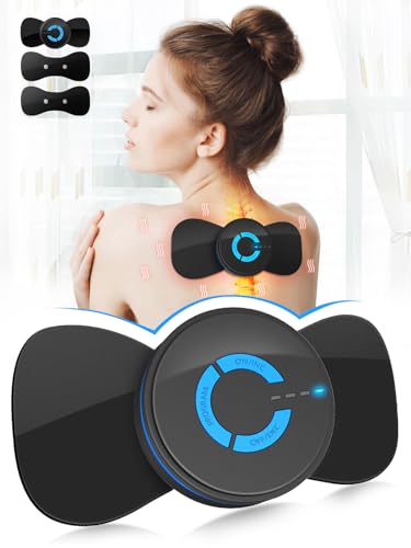 Pawfan Tens Black Unit with 2 Pads,EMS Microcurrent Mini Massager Machine,Low Frequency Multi Function Physiotherapy Instr...