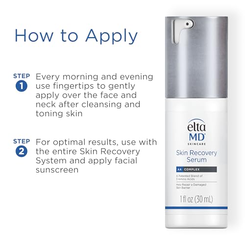 EltaMD Skin Recovery Face Serum, Redness Relief, Facial Serum Visibly Reduces Redness in 24 Hours, For Sensitive Skin, 1.0...