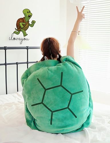 Rruonshully 31 Inch Wearable Turtle Shell Pillows Tortoise Shell Plush Turtle Stuffed Animal Dress Up Cushion Costume for ...