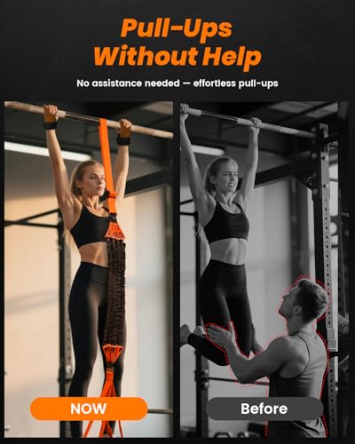 Pull Up Assistance Bands, Adjustable Heavy Duty Resistance Band for Pull Up Bar, Pull Up Assist Bands with Feet Rest for S...