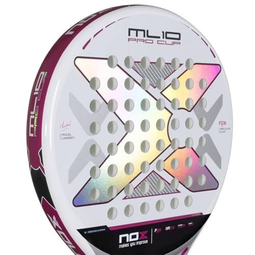 Padel Racket ML10 Pro Cup Silver by Miguel Lamperti 2025 | Lightweight Pala Padel | Carbon Frame & HR3 Core | Enhanced Spi...