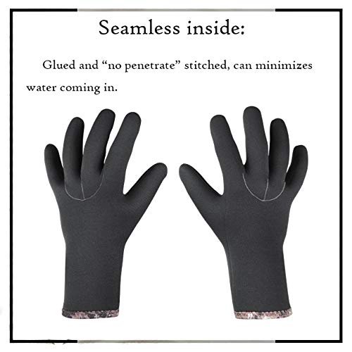 OMGear Neoprene Gloves Diving Wetsuit Gloves 3mm Flexible Thermal with Adjustable Waist Strap for Snorkeling Scuba Diving ...