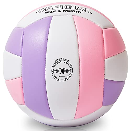 BYAOSUN Soft Official Volleyball for Indoor Outdoor Beach, Size 5 Training Volleyball for Beginner Teenager Adult
