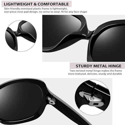 Joopin Oversized Sunglasses Womens Trendy Polarized Large Driving Sun Glasses Ladies UV Protective Big Sunnies Shades