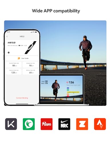 iGPSPORT HR50 Cycling Sensor Chest Strap, IPX7 Waterproof Bluetooth ANT+ for Cycling Running Jogging Yoga Fitness