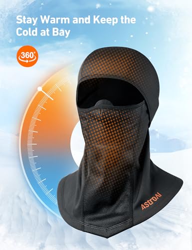 AstroAI Ski Mask Windproof Balaclava for Cold Weather, Winter Face Mask Breathable Stretchable for Skiing, Snowboarding, B...