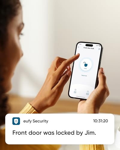 eufy Security Smart Lock C220, Fingerprint Keyless Entry Door Lock, Built-in Wi-Fi, App Remote Control, Front Door Smart D...