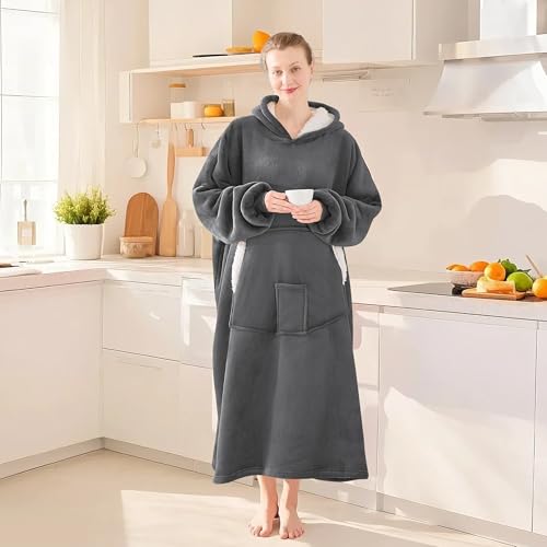 NORD ECO Wearable Blanket Hoodie, Birthday Christmas Gifts for Women Mom Girlfriend, Oversized Cozy and Giant Flannel Sher...